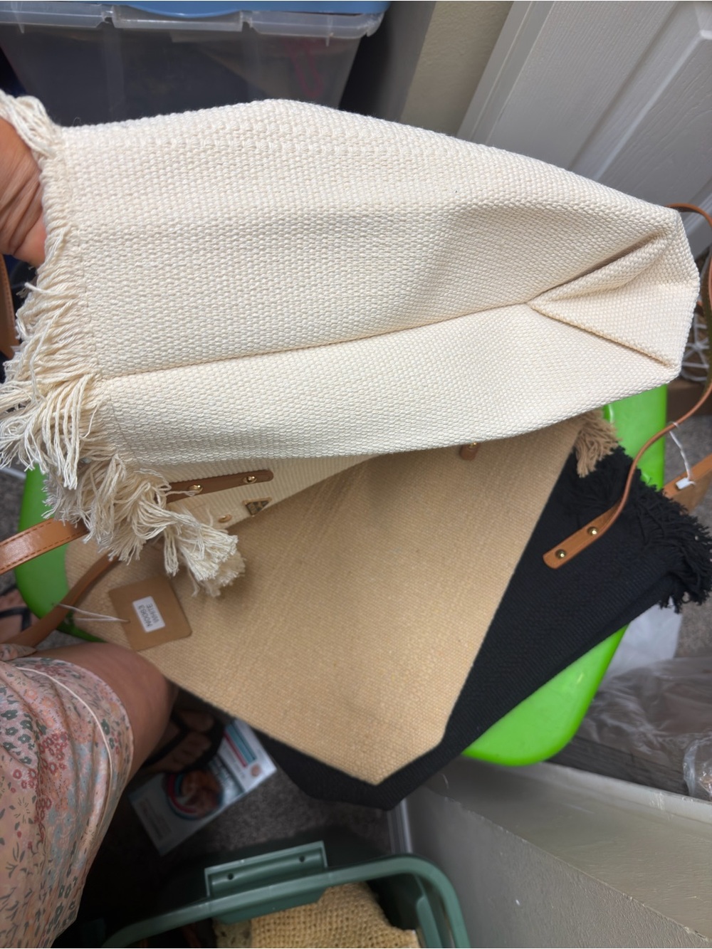 Prada Cream Tote with Fringe Accents - Picture 6 of 13